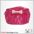 Custom cute PU cosmetic bag with bow